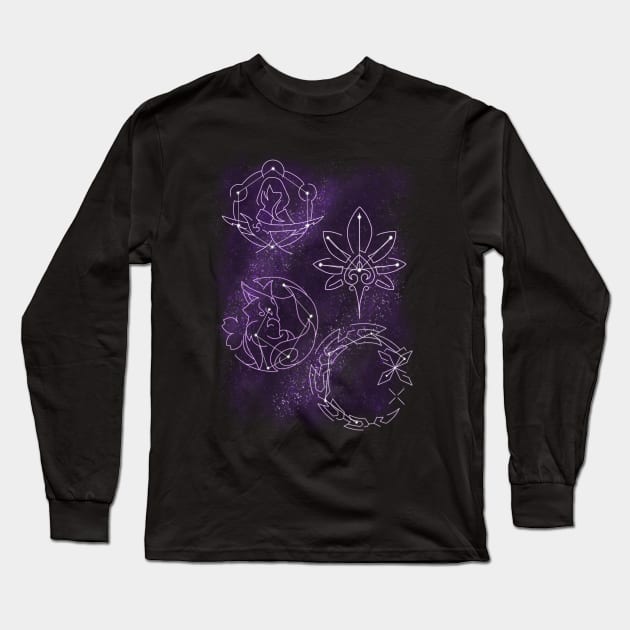 Inazuma Electro Constellations Long Sleeve T-Shirt by ShopOwlfeather